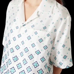 Gradient Monogram Short Sleeve Silk Shirt