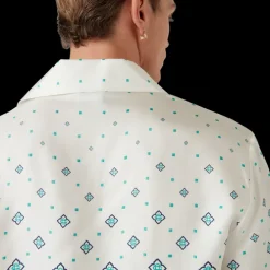 Gradient Monogram Short Sleeve Silk Shirt