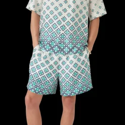 Gradient Monogram Silk Shorts