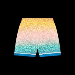 Gradient Monogram Silk Tailored Shorts