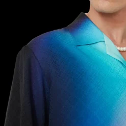 Gradient Silk Short Sleeve Shirt