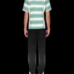 Gradient Stripe Panelled T-Shirt