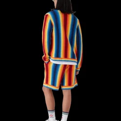 Gradient Stripe Towelling Shorts