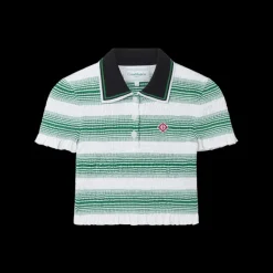 Gradient Striped Polo Top