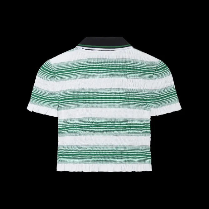 Gradient Striped Polo Top
