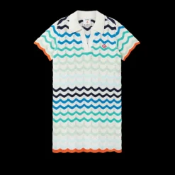 Gradient Wave Crochet Dress