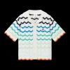 Gradient Wave Crochet Shirt