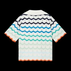 Gradient Wave Crochet Shirt
