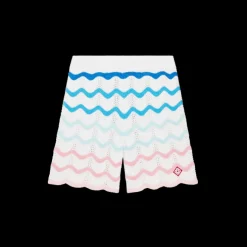 Gradient Wave Crochet Shorts