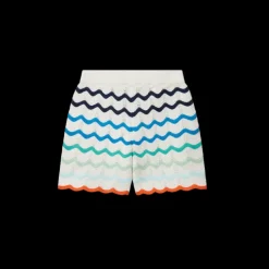 Gradient Wave Crochet Shorts