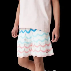 Gradient Wave Crochet Shorts