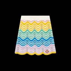 Gradient Wave Crochet Skirt
