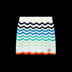 Gradient Wave Crochet Skirt