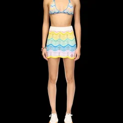 Gradient Wave Crochet Skirt
