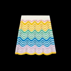 Gradient Wave Crochet Skirt