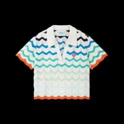 Gradient Wave Crochet Top