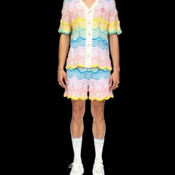 Gradient Wave Knit Shirt