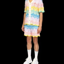 Gradient Wave Knit Shirt
