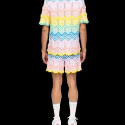 Gradient Wave Knit Shirt