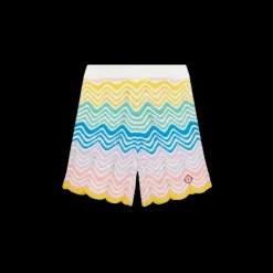 Gradient Wave Knit Shorts