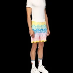 Gradient Wave Knit Shorts