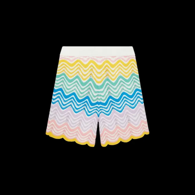 Gradient Wave Knit Shorts