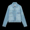 Graffiti Distressed Denim Jacket