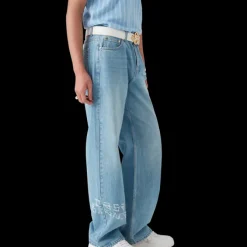 Graffiti Distressed Denim Jeans