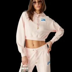 Greek Temple Cropped Hooded Sweatshirt