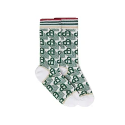 Heart Monogram Crew Socks