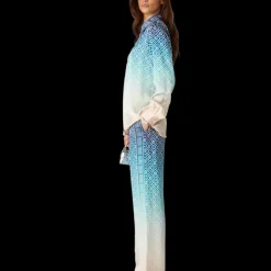 Jacquard Gradient Silk Trousers