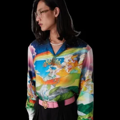 La Musique Long Sleeve Silk Shirt