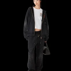 La Prémonition Crystal Embellished Sweatpants
