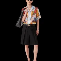 La Tornade De Rose Short Sleeve Silk Shirt