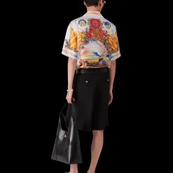 La Tornade De Rose Short Sleeve Silk Shirt
