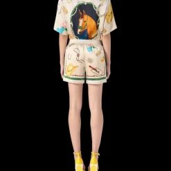 L'Ecurie Blanche Silk Shorts