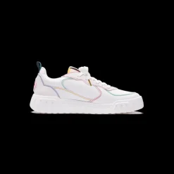 Men's Court White & Multicolour Sneakers