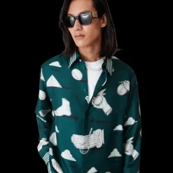 Metaphysical Long Sleeve Silk Shirt