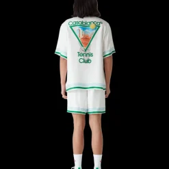 Metaphysical Tennis Icon Short Sleeve Silk Shirt