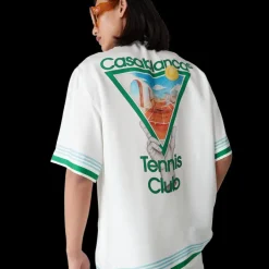 Metaphysical Tennis Icon Short Sleeve Silk Shirt