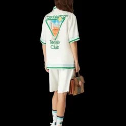 Metaphysical Tennis Icon Short Sleeve Silk Shirt