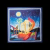 Midnight Acropolis Large Silk Scarf