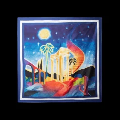 Midnight Acropolis Large Silk Scarf