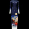 Midnight Acropolis Mesh Dress