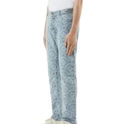 Monogram Bleached Denim Trousers