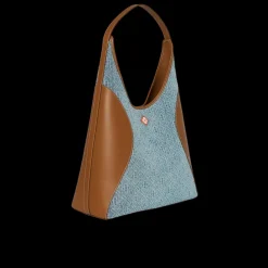 Monogram Denim Hobo Bag