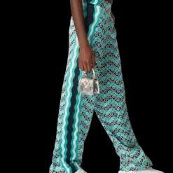 Monogram Wave Silk Trousers