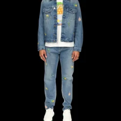 Motif Denim Jeans