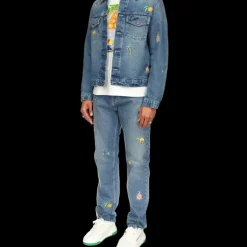 Motif Denim Jeans