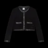 Open Weave Cropped Tailored Jacket